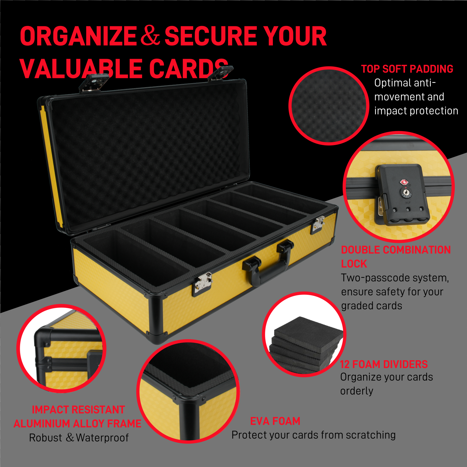 Dustproof sealed design graded card organizer