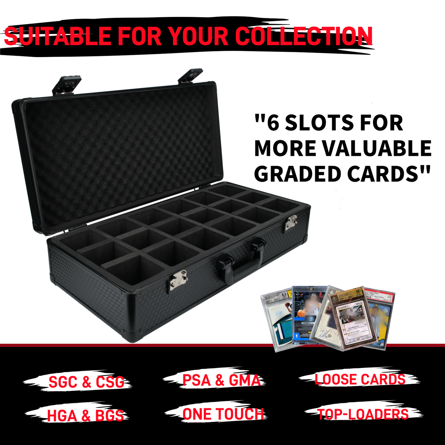 Tsa safety locked collectibles card holder