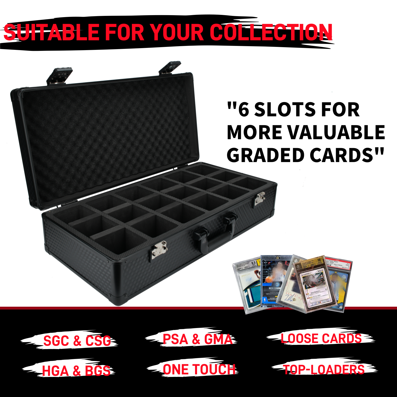 Tsa safety locked collectibles card holder