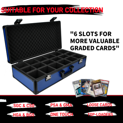 Stackable durable slab card holding case