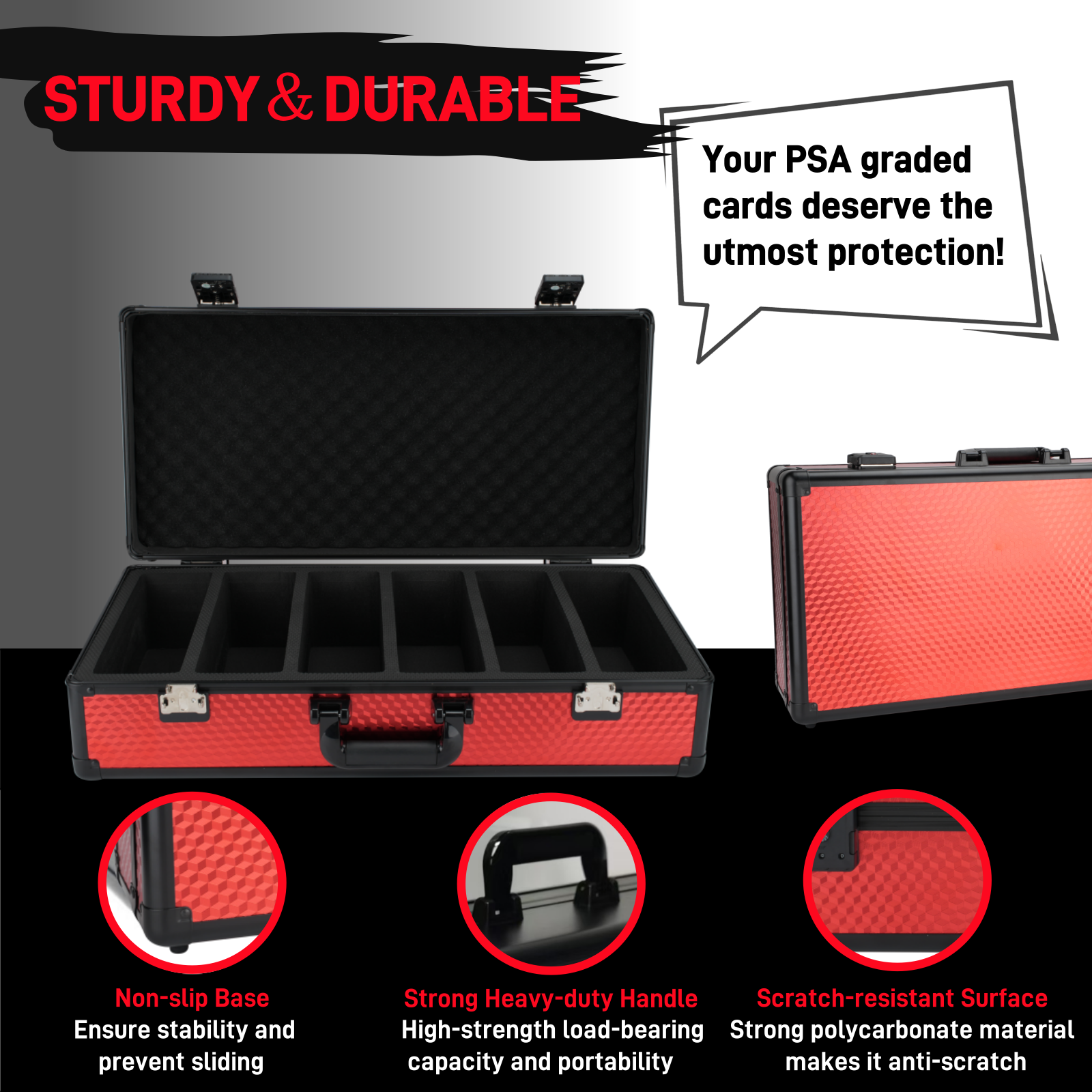 6 Row TSA Lock Graded Card Case