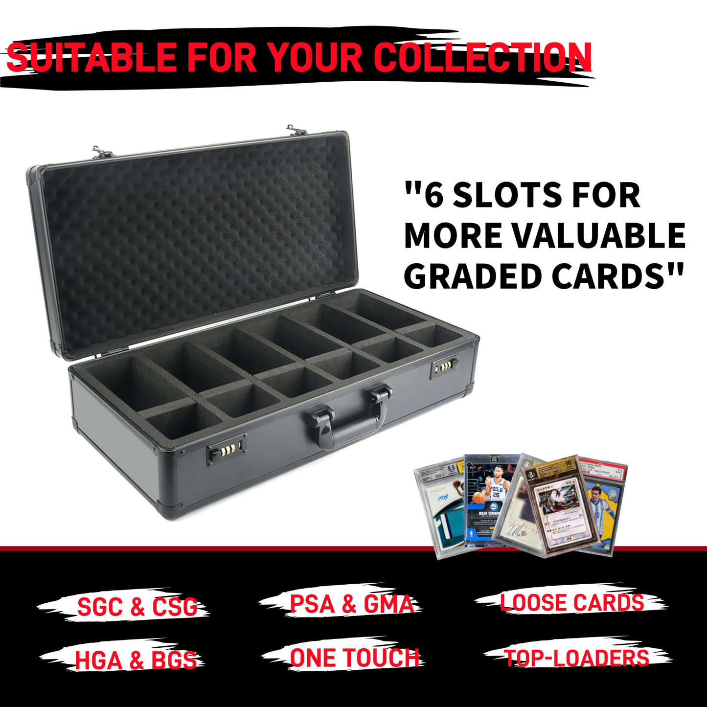 Dust sealed collectible graded slab card box